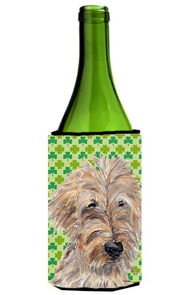 Goldendoodle St Patricks Irish Wine bottle sleeve Hugger