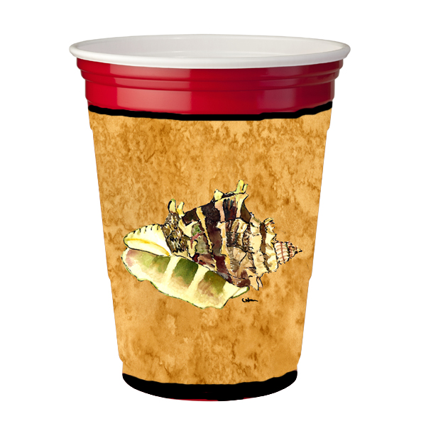 Shells On Gold Red Solo Cup bottle sleeve Hugger - 16 To 22 oz.