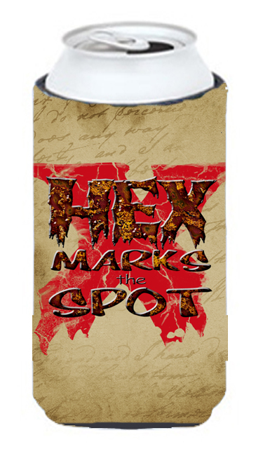 Hex Marks The Spot Halloween Tall Boy bottle sleeve Hugger - 22 To 24 oz.