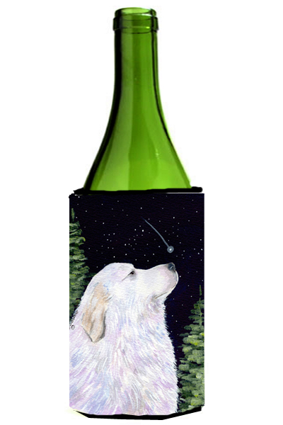 Starry Night Great Pyrenees Wine bottle sleeve Hugger - 24 oz.