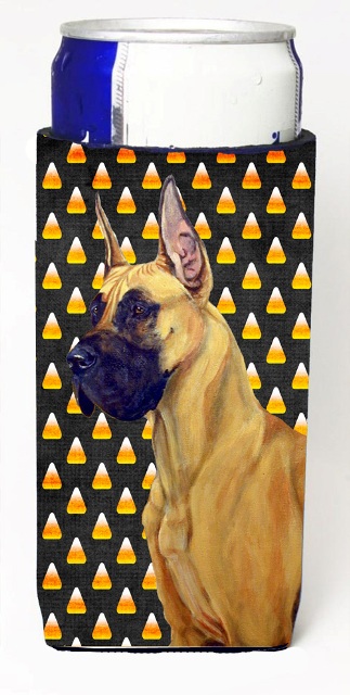 Great Dane Candy Corn Halloween Portrait Michelob Ultra bottle sleeves For Slim Cans - 12 oz.