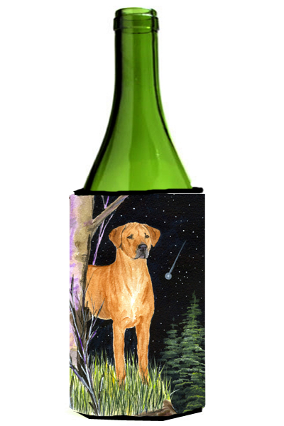 Starry Night Rhodesian Ridgeback Wine bottle sleeve Hugger - 24 oz.