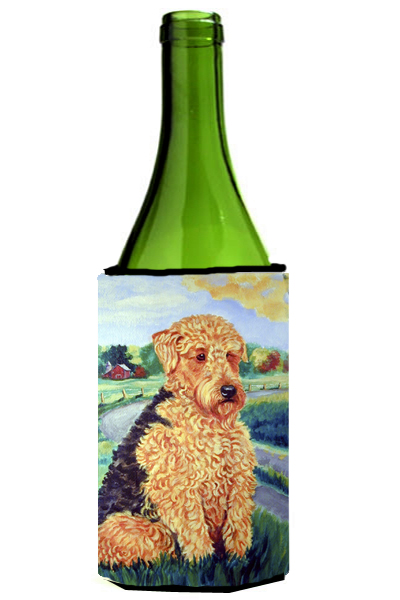 Picture of Carolines Treasures 7096LITERK Airedale Terrier Wine bottle sleeve Hugger - 24 oz.