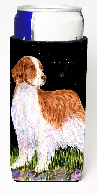 Starry Night Welsh Springer Spaniel Michelob Ultra bottle sleeves For Slim Cans - 12 oz.