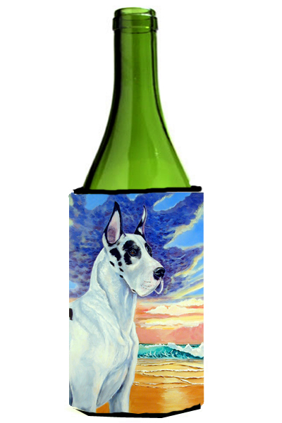 Picture of Carolines Treasures 7098LITERK Harelquin Great Dane Wine bottle sleeve Hugger - 24 oz.