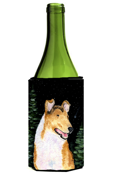 Starry Night Collie Smooth Wine bottle sleeve Hugger - 24 oz.