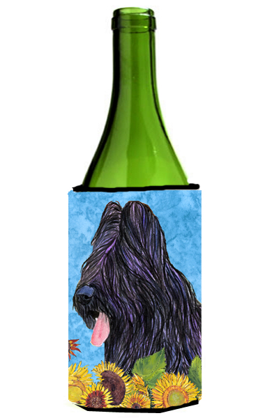 Briard In Summer Flowers Wine bottle sleeve Hugger - 24 oz.