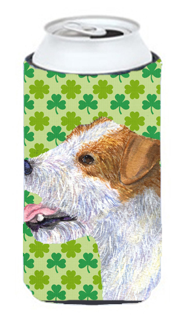 Jack Russell Terrier St. Patricks Day Shamrock Tall Boy bottle sleeve Hugger - 22 To 24 oz.