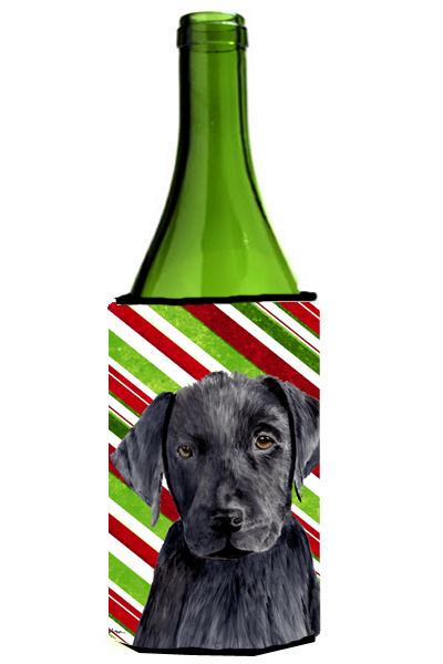 Labrador Candy Cane Holiday Christmas Wine bottle sleeve Hugger - 24 oz.