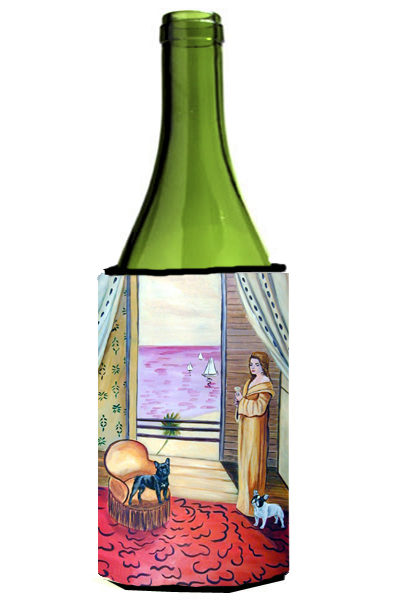 Picture of Carolines Treasures 7128LITERK French Bulldog And Lady Wine bottle sleeve Hugger - 24 oz.