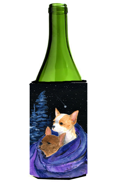 Starry Night Chihuahua Wine bottle sleeve Hugger - 24 oz.