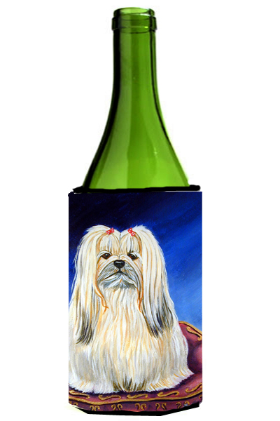 Picture of Carolines Treasures 7129LITERK Lhasa Apso Wine bottle sleeve Hugger - 24 oz.