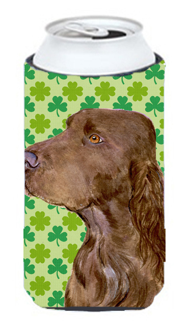 Field Spaniel St. Patricks Day Shamrock Portrait Tall Boy bottle sleeve Hugger - 22 To 24 oz.