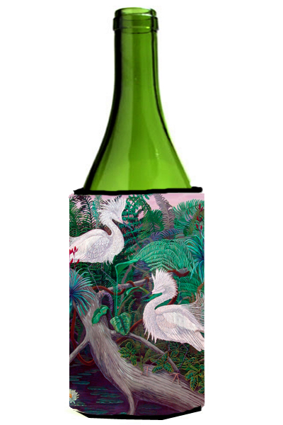Picture of Carolines Treasures 7142LITERK Bird - Egret Wine bottle sleeve Hugger - 24 oz.