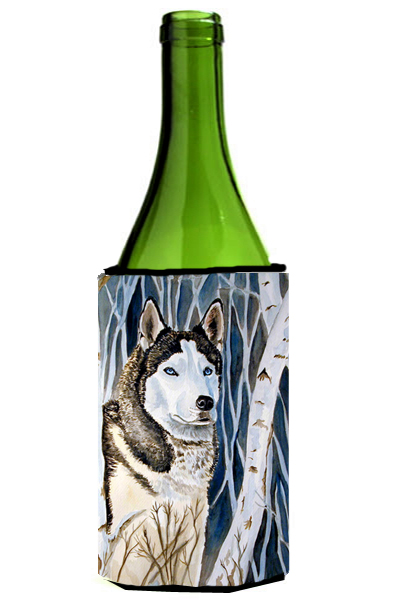 Picture of Carolines Treasures 7137LITERK Siberian Husky Wine bottle sleeve Hugger - 24 oz.