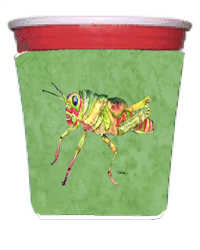 Grasshopper On Avacado Red Solo Cup bottle sleeve Hugger - 16 To 22 oz.