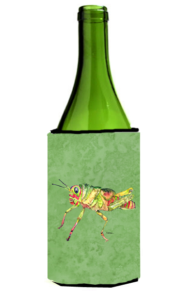 Picture of Carolines Treasures 8848LITERK Grasshopper On Avacado Wine bottle sleeve Hugger - 24 oz.