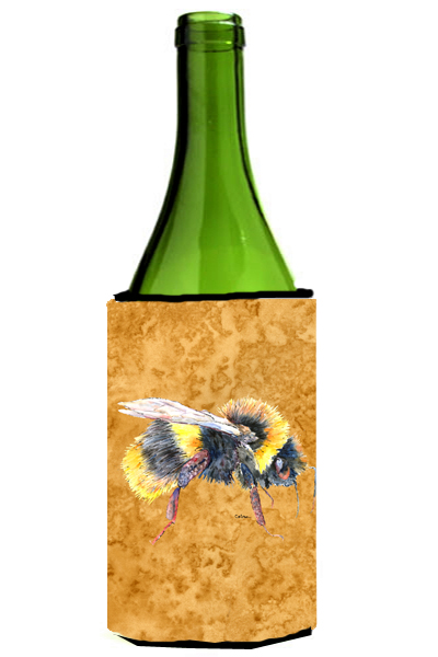 Picture of Carolines Treasures 8850LITERK Bee On Gold Wine bottle sleeve Hugger - 24 oz.