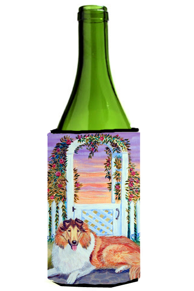 Picture of Carolines Treasures 7147LITERK Collie Wine bottle sleeve Hugger - 24 oz.
