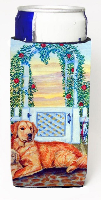 Picture of Carolines Treasures 7148MUK Golden Retriever And Puppy At The Fence Michelob Ultra bottle sleeves For Slim Cans - 12 oz.