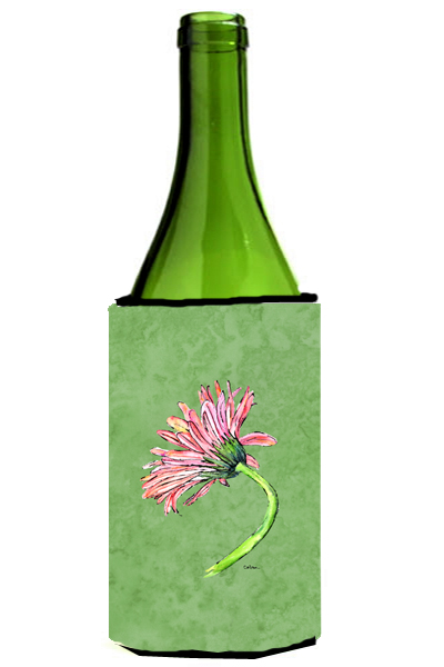 Picture of Carolines Treasures 8853LITERK Gerber Daisy Pink Wine bottle sleeve Hugger - 24 oz.