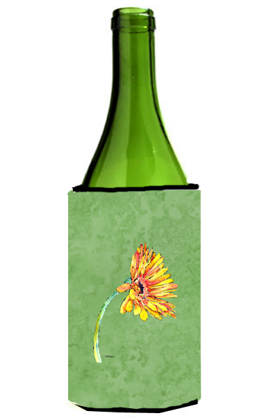 Picture of Carolines Treasures 8854LITERK Gerber Daisy Orange Wine bottle sleeve Hugger - 24 oz.