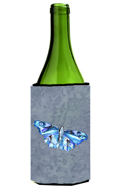 Picture of Carolines Treasures 8856LITERK Butterfly On Gray Wine bottle sleeve Hugger - 24 oz.