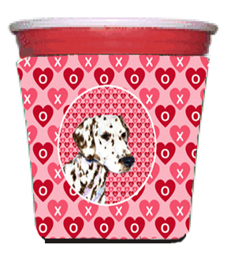 Dalmatian Red Solo Cup bottle sleeve Hugger - 16 To 22 oz.