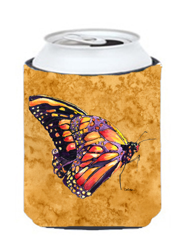 Picture of Carolines Treasures 8858CC Butterfly On Gold Can Or bottle sleeve Hugger - 12 oz.