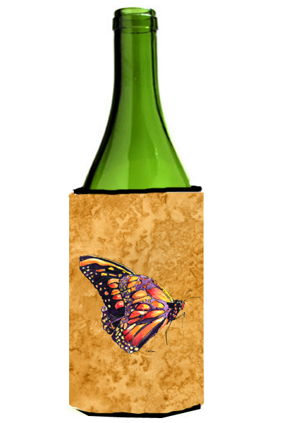 Picture of Carolines Treasures 8858LITERK Butterfly On Gold Wine bottle sleeve Hugger - 24 oz.
