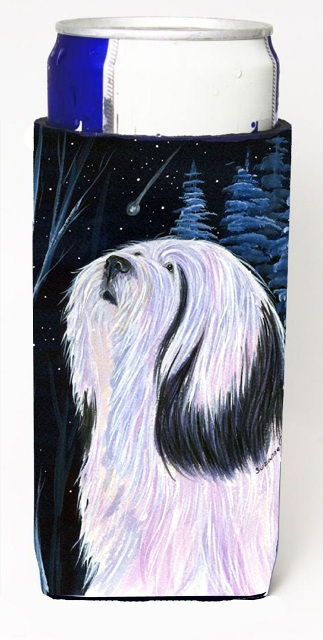 Tibetan Terrier Michelob Ultra bottle sleeves For Slim Cans - 12 oz.