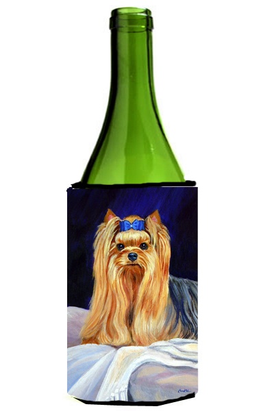 Picture of Carolines Treasures 7157LITERK Yorkie Wine bottle sleeve Hugger - 24 oz.