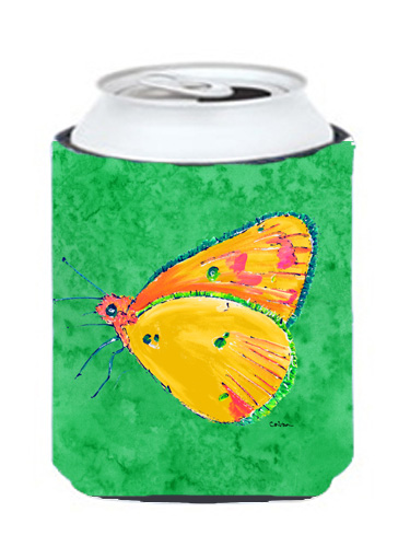 Picture of Carolines Treasures 8861CC Butterfly Orange On Green Can Or bottle sleeve Hugger - 12 oz.