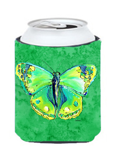 Picture of Carolines Treasures 8863CC Butterfly Green On Green Can Or bottle sleeve Hugger - 12 oz.