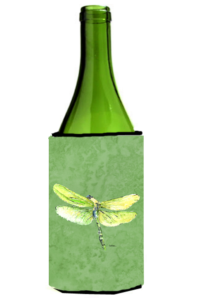 Picture of Carolines Treasures 8864LITERK Dragonfly On Avacado Wine bottle sleeve Hugger - 24 oz.