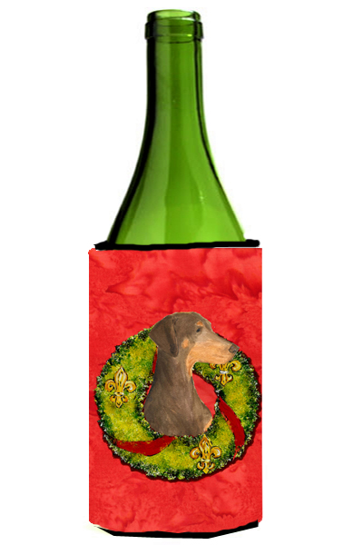 Doberman Christmas Wreath Wine bottle sleeve Hugger - 24 oz.