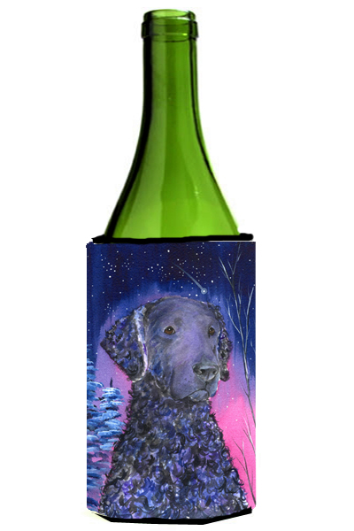 Starry Night Curly Coated Retriever Wine bottle sleeve Hugger - 24 oz.
