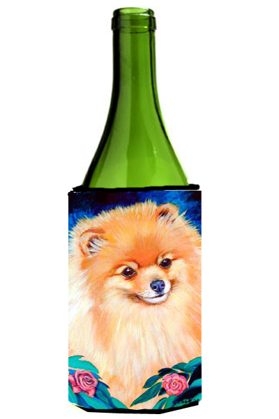 Picture of Carolines Treasures 7165LITERK Pomeranian Wine bottle sleeve Hugger - 24 oz.