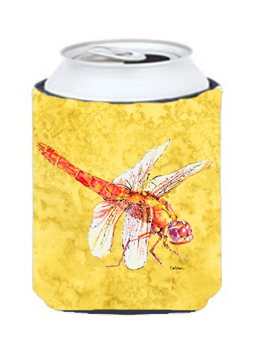 Picture of Carolines Treasures 8866CC Dragonfly On Yellow Can Or bottle sleeve Hugger - 12 oz.