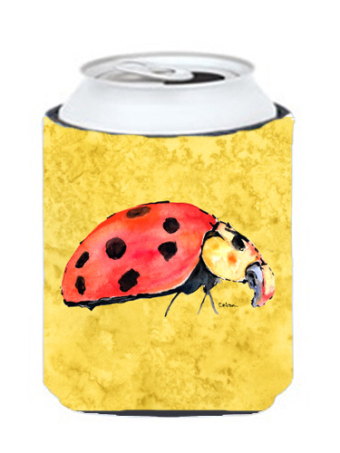 Picture of Carolines Treasures 8867CC Lady Bug On Yellow Can Or bottle sleeve Hugger - 12 oz.