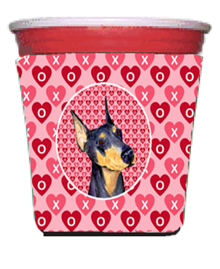 Doberman Red Solo Cup bottle sleeve Hugger - 16 To 22 oz.