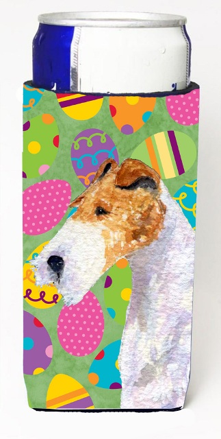 Fox Terrier Easter Eggtravaganza Michelob Ultra bottle sleeves For Slim Cans - 12 oz.