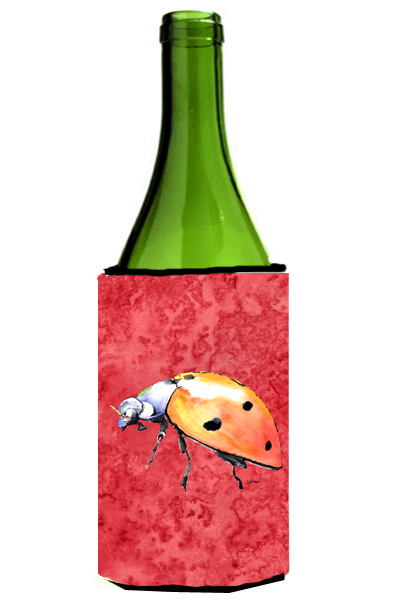 Picture of Carolines Treasures 8868LITERK Lady Bug On Red Wine bottle sleeve Hugger - 24 oz.