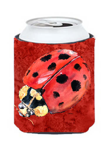 Picture of Carolines Treasures 8870CC Lady Bug On Deep Red Can Or bottle sleeve Hugger - 12 oz.