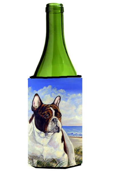 Picture of Carolines Treasures 7171LITERK French Bulldog At The Beach Wine bottle sleeve Hugger - 24 oz.