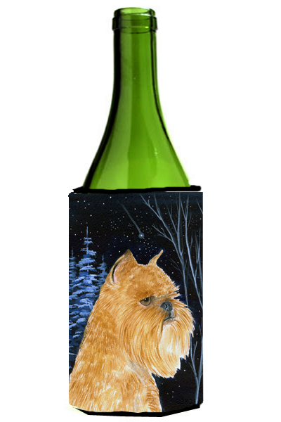 Starry Night Brussels Griffon Wine bottle sleeve Hugger - 24 oz.