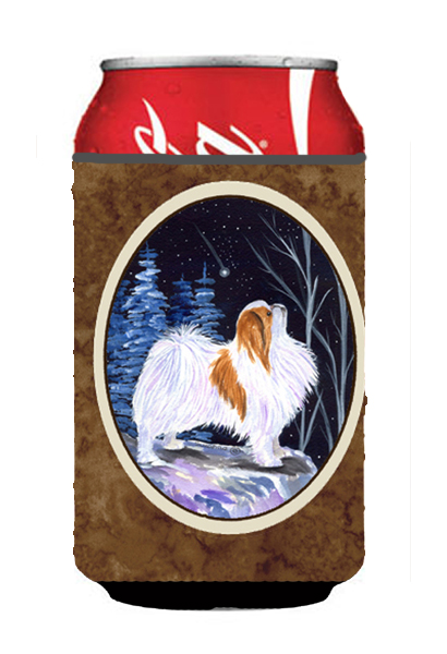 Starry Night Japanese Chin Can Or bottle sleeve Hugger - 12 oz.