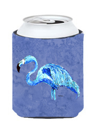 Picture of Carolines Treasures 8873CC Flamingo On Slate Blue Can Or bottle sleeve Hugger - 12 oz.
