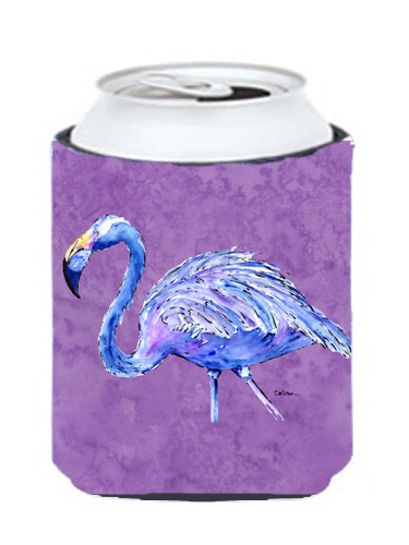 Picture of Carolines Treasures 8874CC Flamingo On Purple Can Or bottle sleeve Hugger - 12 oz.