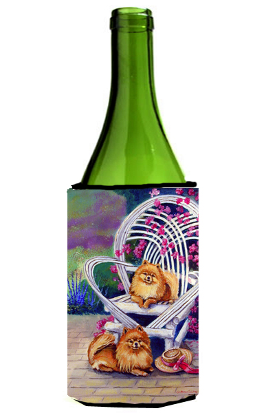 Picture of Carolines Treasures 7176LITERK Red Pomeranians Wine bottle sleeve Hugger - 24 oz.